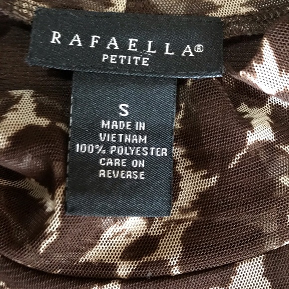 RAFAELLA PETITE Top Small Brown & Tan - Picture 3 of 3
